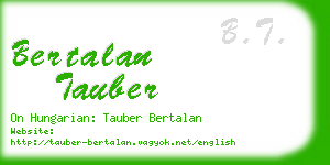 bertalan tauber business card